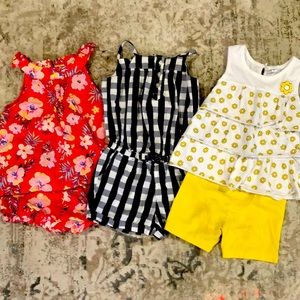 Bundle of 24m 2t girls outfits for spring / summer